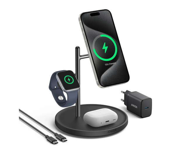 Anker MagGo Wireless Charging Station 15W 3-in-1 cable charger - 1341992 - zdjęcie 2